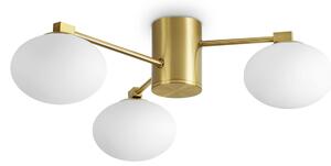 Ideal lux ® Плафон | HERMES PL3 D60 OTTONE | G9 max 3 x 28W | IP20 - 317007