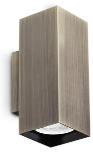 Ideal lux ® Аплик | LOOK AP2 SQUARE D60 H150 BRUNITO | GU10 max2 x 28W | IP20 - 370231