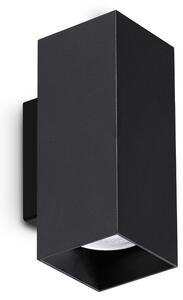 Ideal lux ® Аплик | LOOK AP2 SQUARE D60 H150 NERO | GU10 max2 x 28W | IP20 - 353937