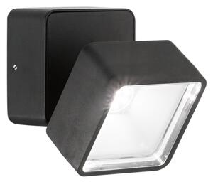 Ideal lux ® Аплик | OMEGA AP SQUARE NERO 4000K | 7W | IP54 - 285535
