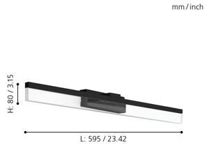 Eglo 780432 - LED Лампа за огледало в баня YANGUAS LED/11W/230V 59,5 см IP44