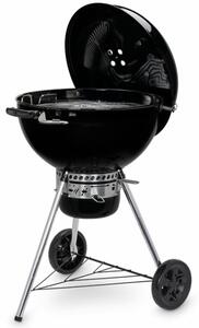Барбекю на дървени въглища Weber Master Touch WB 14701004, 57 cm, Емайлирана стомана, Регулатор за въздух, 2 Гумени колела, Вграден термометър, Черен