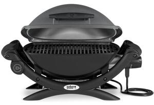 Електрическо барбекю Weber Q1400 WB 52020079, 2200 W, 43x32 cm, Капак и корпус от лят алуминий, Подвижна тава за мазнини, Тъмносив