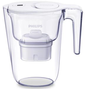 Филтрираща кана за вода Philips AWP2933WHT/58, 2.6 л, Дигитален таймер, Micro X-Clean, Бял