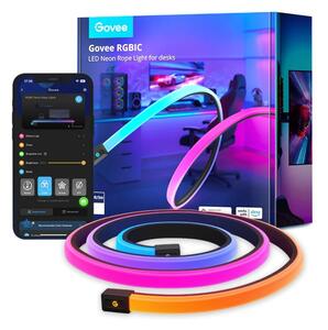 Smart LED лента Govee Neon Rope Lights RGBIC H61C33D1, 36W, 3 м, RGBIC, 2500K, 252 диода, Bluetooth, Wi-Fi, Черен