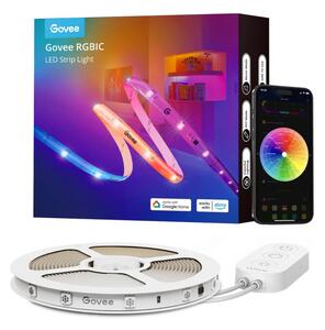 Smart LED лента Govee RGBIC H612CCD1, 36W, 10 м, RGBICW, 240 диода, Bluetooth, Wi-Fi, Черен