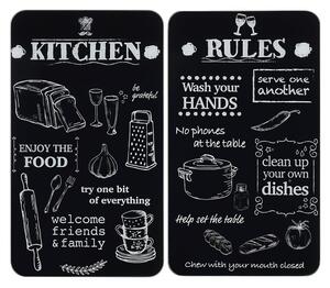 Капаци за печка 2 бр. от закалено стъкло 52x30 cm Kitchen Rules – Maximex