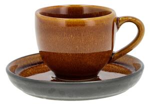 Керамична чаша за еспресо в кехлибарен цвят 70 ml Gastro Black/Amber – Bitz