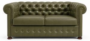 Диван Chesterfield Texas овал във винтидж зелено, двуместен 160х86х80 см