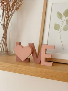 Sinsay - Самостоятелно стояща декорация LOVE - розов