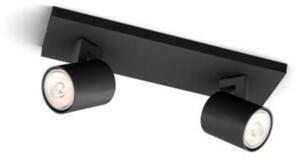 Philips - LED RGBW димируемо точково осветително тяло RUNNER 2xGU10/6,5W/230V черно