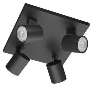 Philips - LED RGBW димируемо точково осветително тяло RUNNER 4xGU10/6,5W/230V черно