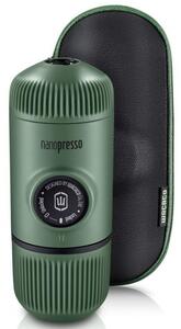 Преносима еспресо машина Wacaco Nanopresso Moss Green, 18bar, 80 мл, За мляно кафе, Без необходимост от зареждане и батерии, Калъфче, Зелен