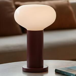 ALDEX Настолна лампа Flo, червена, Ø 19 cm, стъкло, Червен, Дневна/трапезария, Метал, Скандинавски