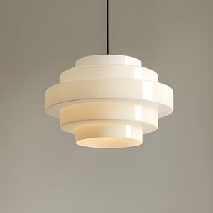 ALDEX Висяща лампа Filo, бяла, Ø 28 cm, стъкло, Затъмняване, Бял, Дневна/трапезария, Стъкло, Скандинавски