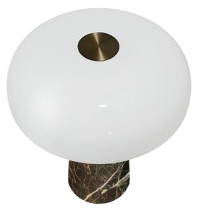 DFTP by Nordlux LED настолна лампа с акумулатор „Glossy mini“, кафяв мрамор, регулиране на, Затъмняване, Кафяв / ръждив, Дневна/трапезария, Мрамор, Модерен