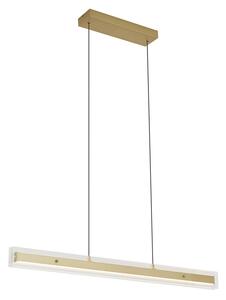 Модерен висящa лампa месинг с прозрачно стъкло с LED Easylift - Catch