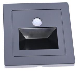 LED осветително тяло за стълбище с сензор за движение и сумрак LED/3W/230V 3000K черно
