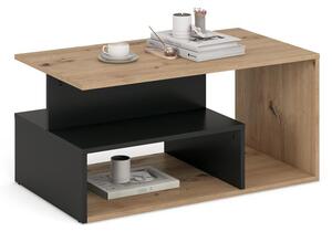 Холна масичка NOTE 90 x 51 см черна/дъб artisan