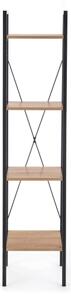Библиотека NARVIK 148x34 см черна/дъб сонома