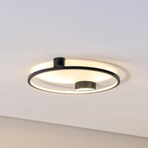Milagro Lighting LED таванна лампа Saturno, черна, Ø 50 cm, метал, 4000 K, Черен, Дневна/трапезария, Алуминий, Модерен
