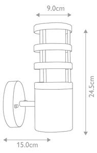 Elstead HORNBAEK-W1 - Външно стенно осветително тяло 1xE27/60W/230V IP44 черно