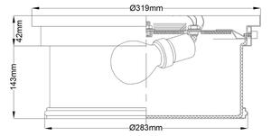 Feiss FE-PAYNE-F-BATH -Таванно осветително тяло за баня PAYNE 2xE27/60W/230V IP44