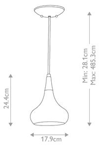 Feiss FE-BESO-P-S-DBZ -Полилей на кабел BESO 1xE27/60W/230V Ø17,9 см черен/меден