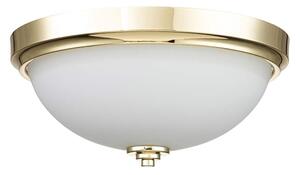Feiss FE-MALIBU-F-BATH-PB - Плафон за баня MALIBU, 2xE27/60W/230V, IP44, златист