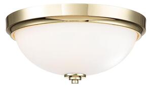Feiss FE-MALIBU-F-BATH-PB - Плафон за баня MALIBU, 2xE27/60W/230V, IP44, златист