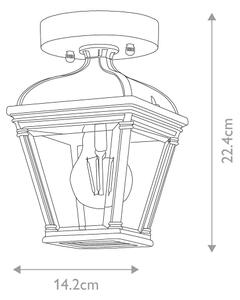 Elstead BAYVIEW-PORCH-BK - Външно таванно осветително тяло BAYVIEW 1xE27/60W/230V IP44