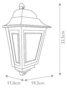 Elstead DECO-LANE7-BLACK -Външно стенно осветително тяло DECO LANE 1xE27/60W/230V IP44