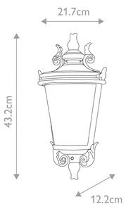 Elstead BT7-M - Външно стенно осветително тяло BALTIMORE 1xE27/60W/230V IP44 бронзово