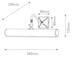 Elstead PL1-20-BB - Осветително тяло за картини 2xE14/40W/230V златисто
