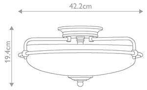 Quoizel QZ-GRIFFIN-F-WS - Таванно осветително тяло GRIFFIN 3xE27/60W/230V бронзово