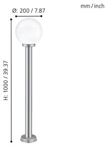 EGLO 30207 - Екстериорна лампа NISIA 1xE27/60W IP44