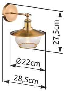 Globo 69030W - Стенна лампа 1xE27/60W