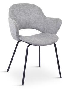 Светлосиви тапицирани трапезни столове в комплект 2 бр. Rowley – Unique Furniture