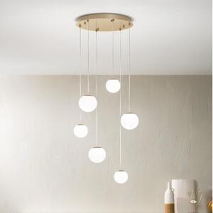 Ondaluce - LED полилей на кабел SANTOS LED/48W/230V Ø 45 cm златист/бял
