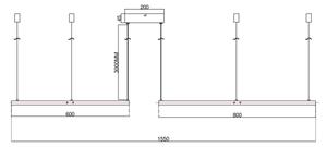 Ondaluce - LED димируем полилей на кабел SOEL LED/28W/230V+LED/38W+LED/47W