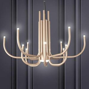 Ondaluce - LED полилей с възможност за димиране на кабел NOUVEAU LED/35W/230V Ø 78 см златист