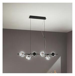 Ondaluce - Полилей на кабел MONILE 6xE14/10W/230V черен/димчато черен