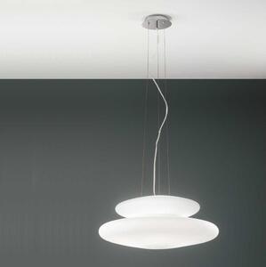 Ondaluce - Подвесен полилей на кабел PAGODA 3xE27/15W/230V + 2xE27/15W Ø 50 см бял