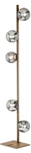 Ondaluce - Подова лампа MONILE 5xE14/10W/230V 170 cm златна/бяла