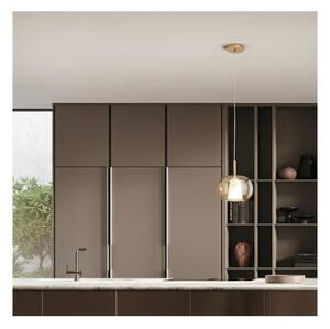 Ondaluce - Полилей на кабел THELMA 1xE27/15W/230V диаметър 25 см златист/димно бежов