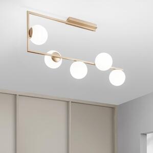 Ondaluce - Полилей на тръба MONILE 5xE14/10W/230V златист/бял