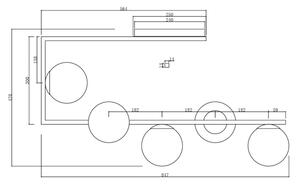 Ondaluce - Полилей на тръба MONILE 5xE14/10W/230V златист/бял