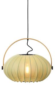 Halo Design 746361 - Висяща лампа на кабел DC 1xE27/40W/230V Ø 40 см, зелен/дъб