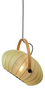 Halo Design 746361 - Висяща лампа на кабел DC 1xE27/40W/230V Ø 40 см, зелен/дъб