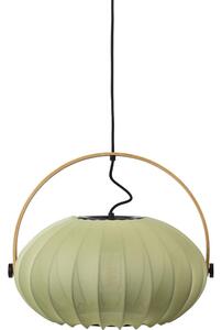 Halo Design 746361 - Висяща лампа на кабел DC 1xE27/40W/230V Ø 40 см, зелен/дъб